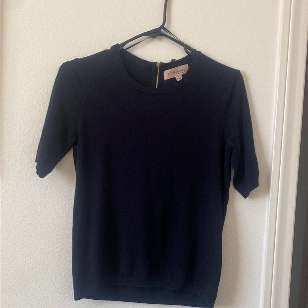 Philosophy navy blue Short Sleeve Top